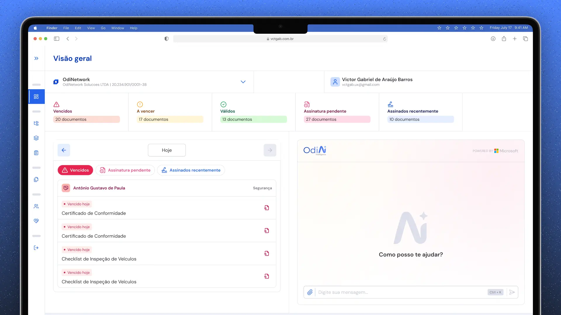 Captura de tela do projeto OdiN Docs