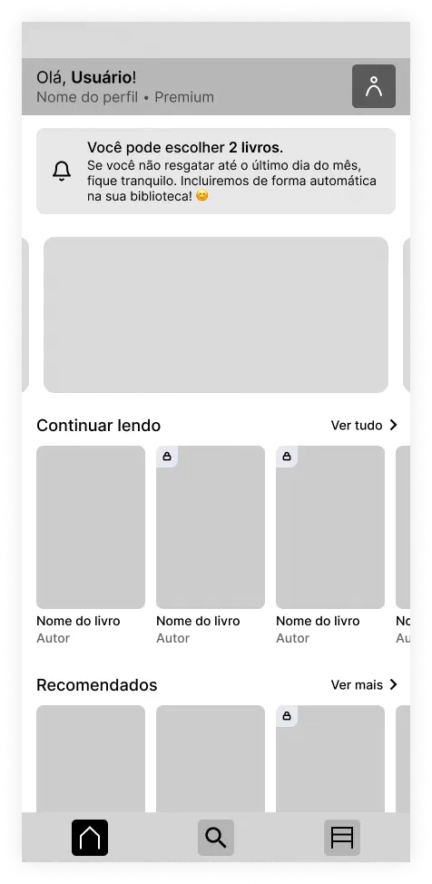 Wireframe — Home variação