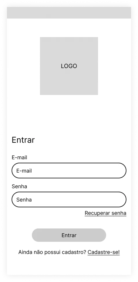 Wireframe — Login