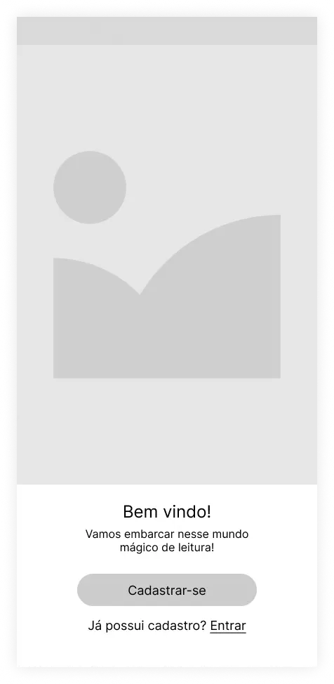 Wireframe — Starting page